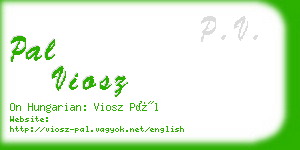 pal viosz business card
